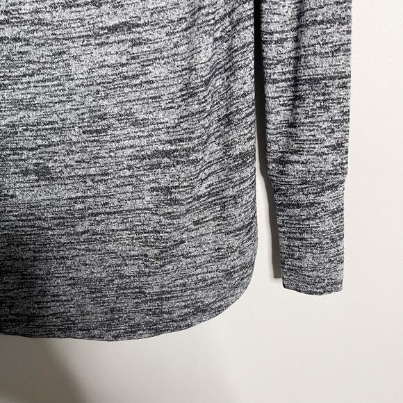 Athleta XSmall XS Spacedye Gray Heather Pose Long Sleeve Scoop Neck Top Modal - Picture 3 of 7